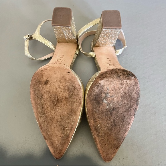 Loeffler Randall Leily Gold D'Orsay Block Heels - Picture 11 of 13